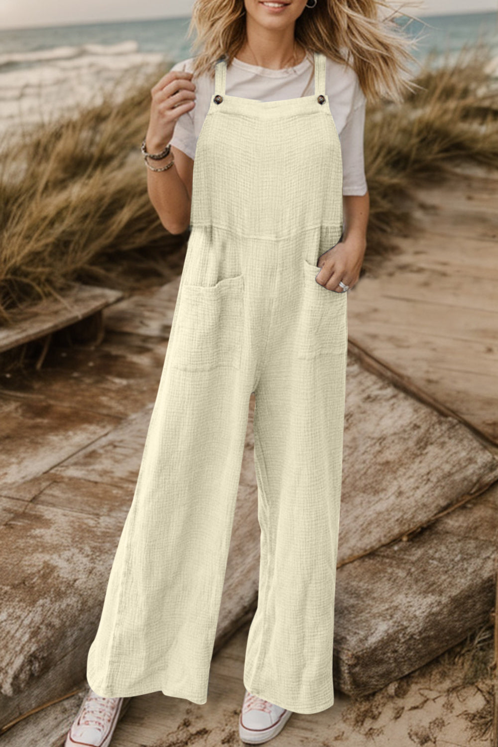 Elegant Full Size Wide Leg Front Pocket Jumpsuit - adritiX