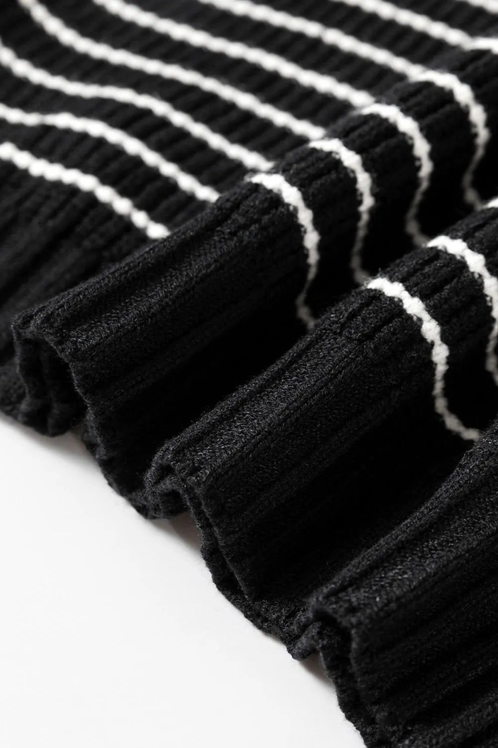 Stripe Turn-Down Johnny Collar Sweater Vest - adritiX