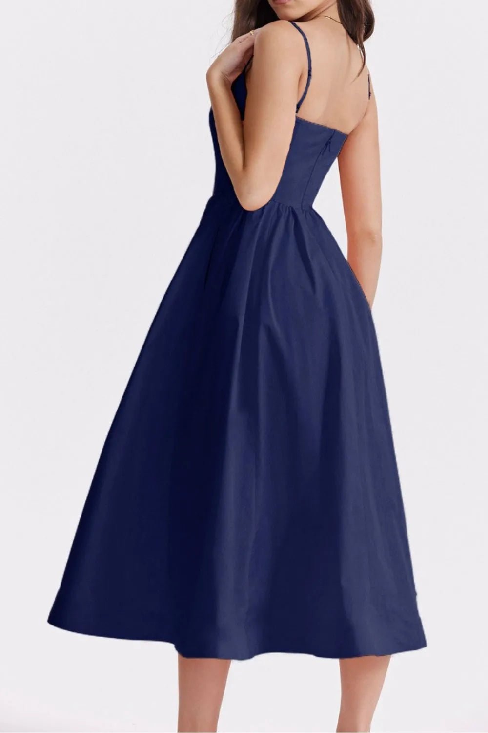 Floral Print Spaghetti Strap Midi Dress - adritiX