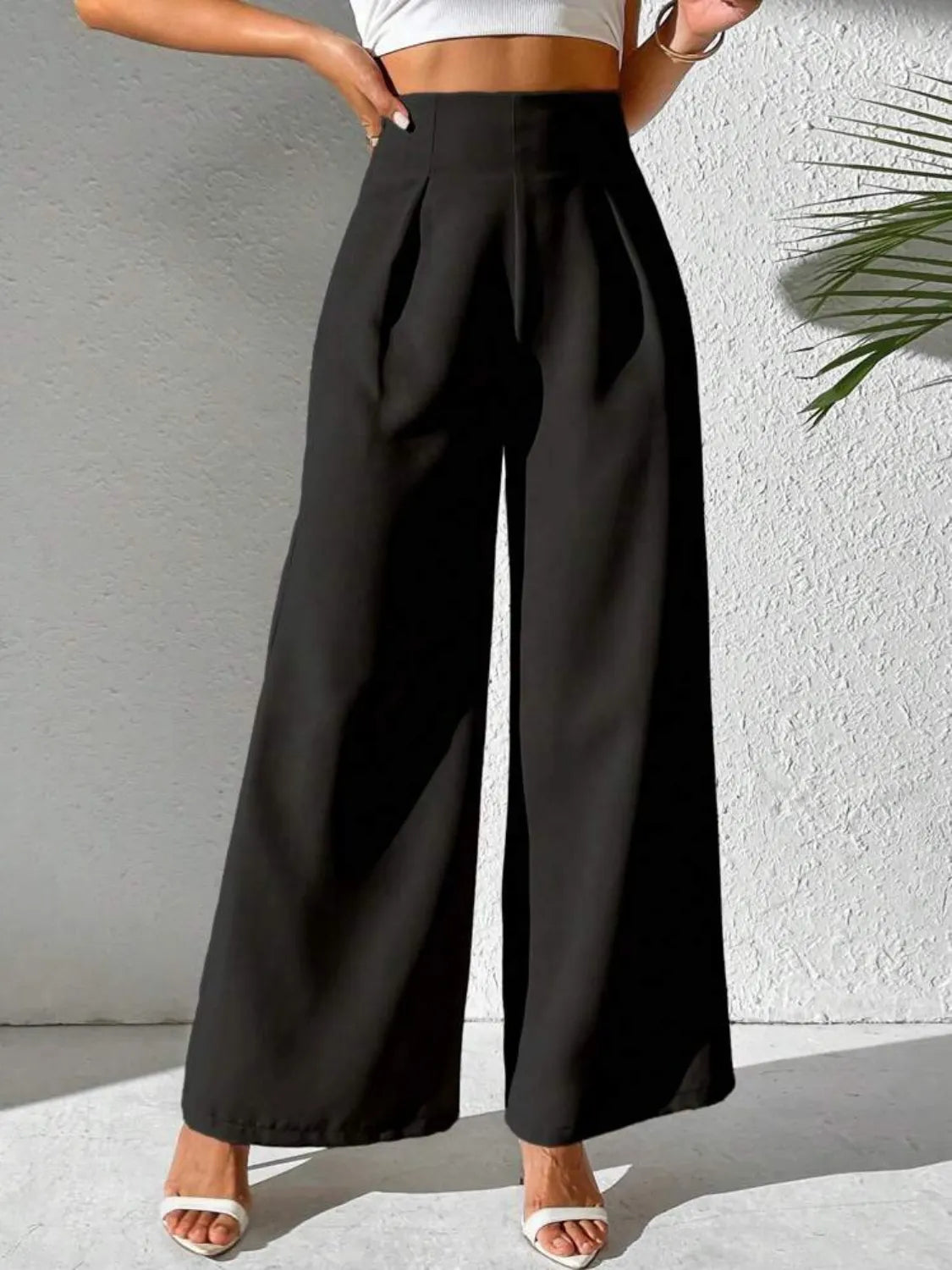 Wide Leg High Waist Pants - adritiX
