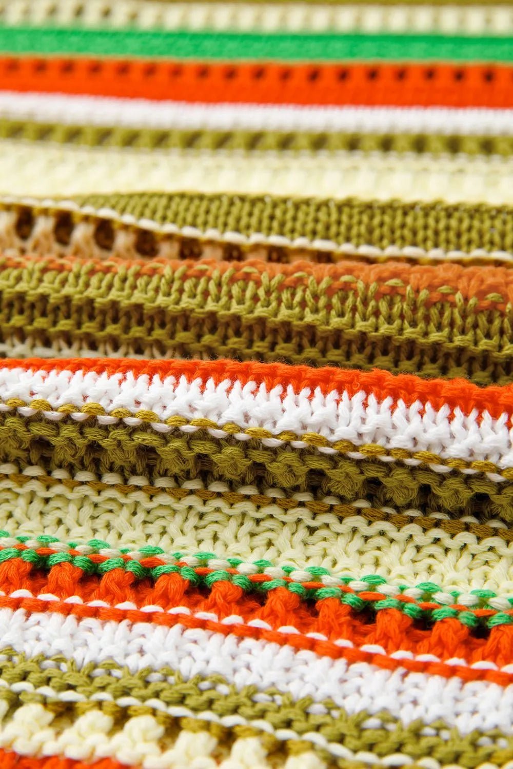 Openwork Stripe Sleeveless Sweater Dress - adritiX