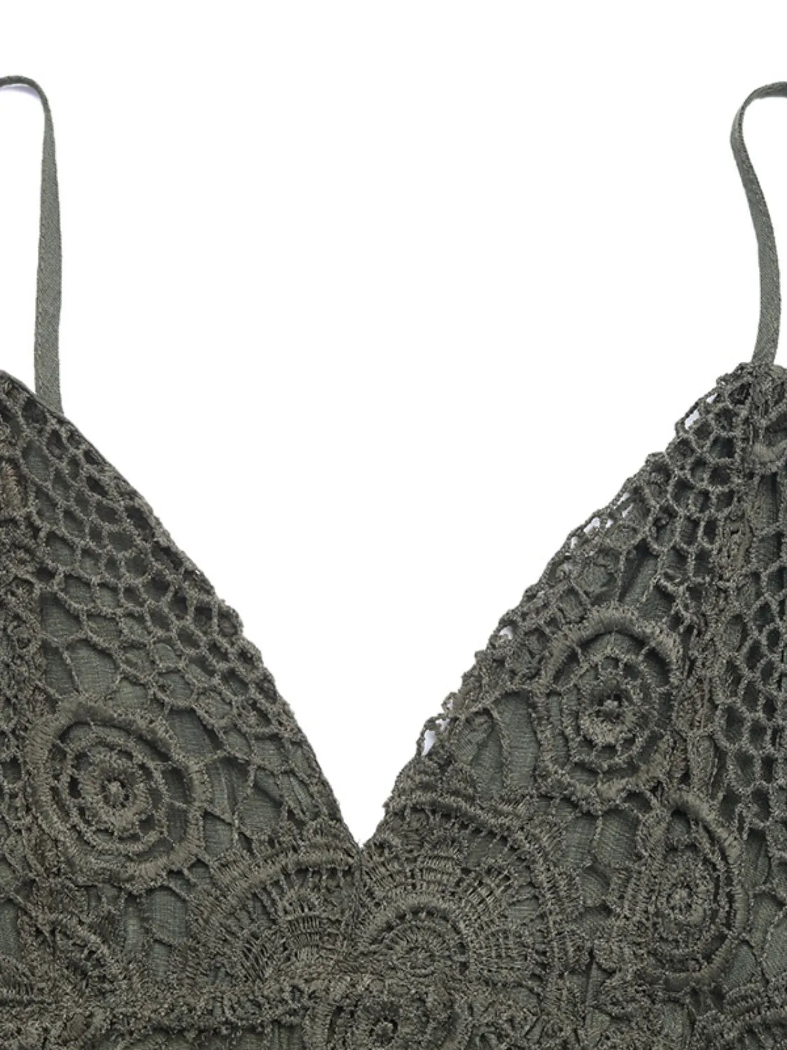 Elegant Lace Spaghetti Strap Romper - adritiX