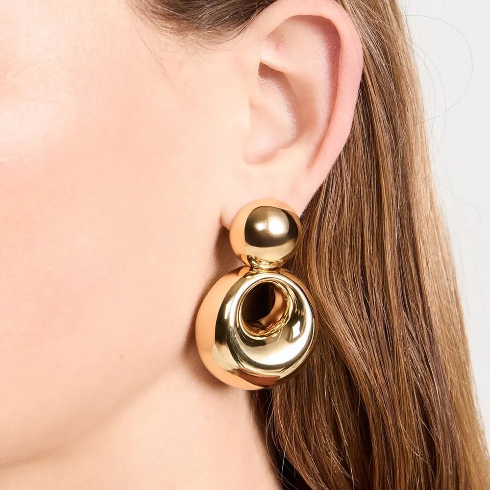 18K Gold - Plated Cutout Earrings - adritiX