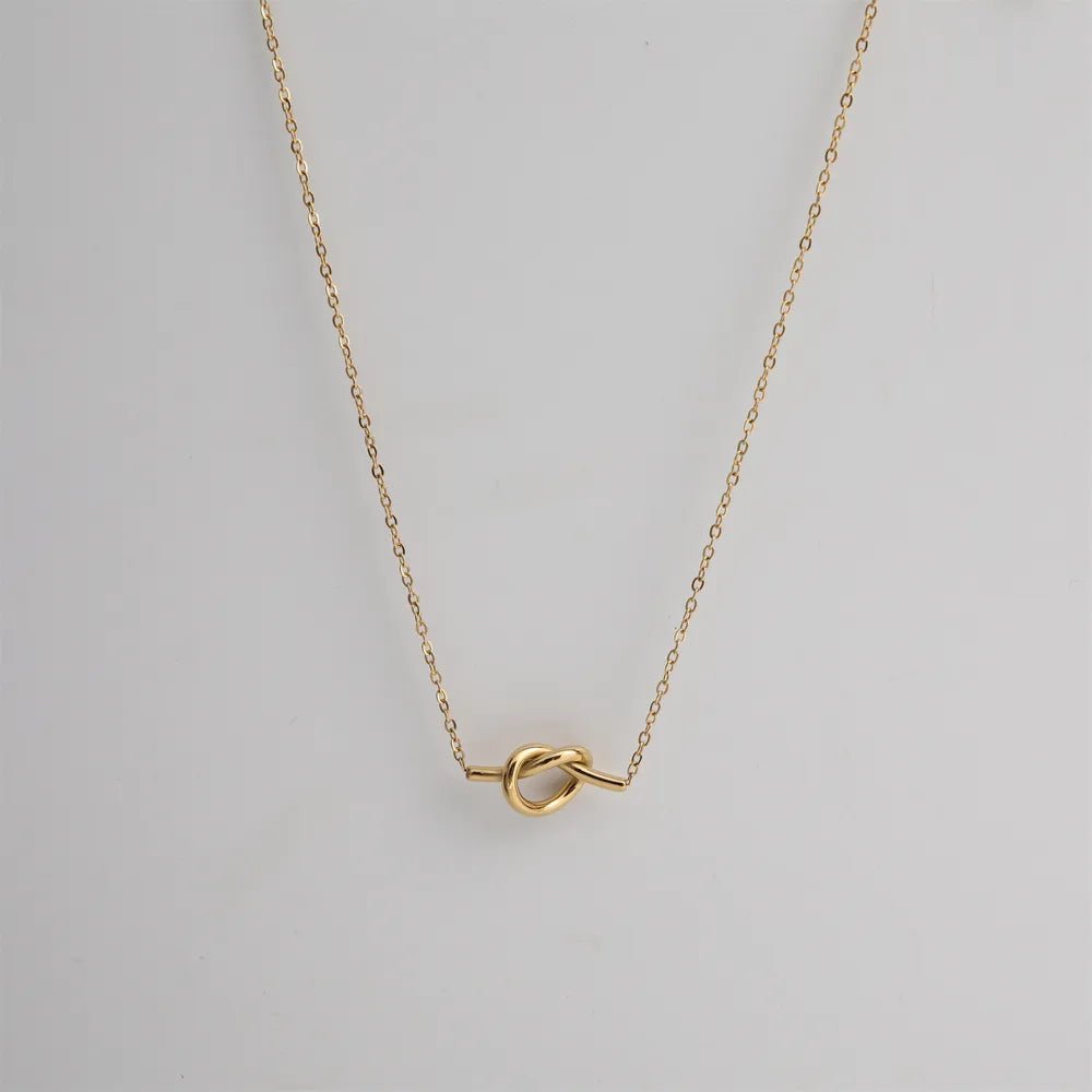 18K Gold - Plated Knotted Necklace - adritiX