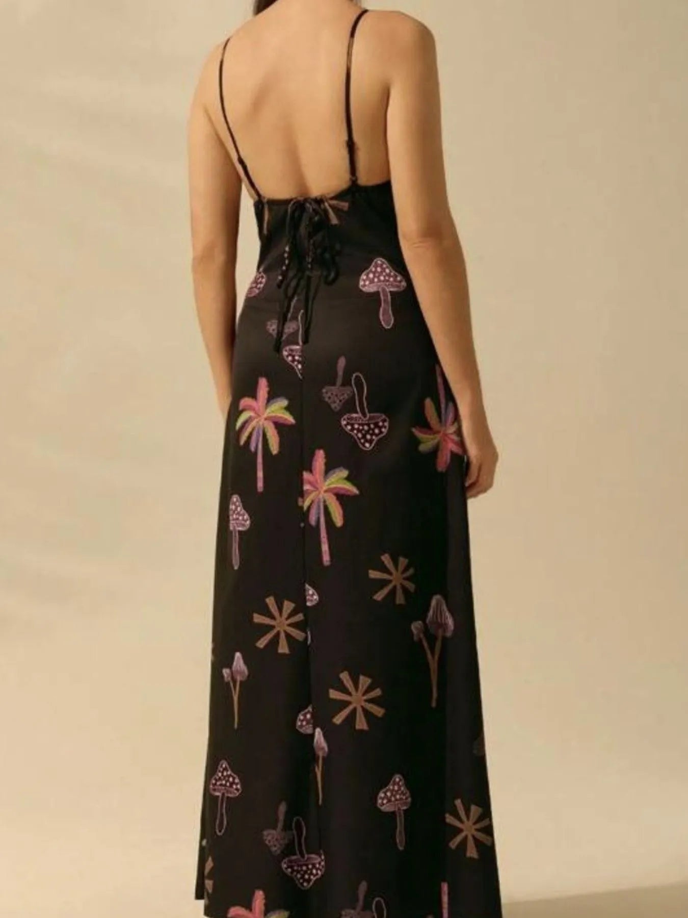 Elegant Printed Sleeveless Maxi Dress - adritiX