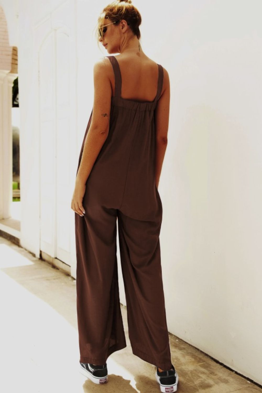 Elegant Wide Strap Wide Leg Jumpsuit - adritiX