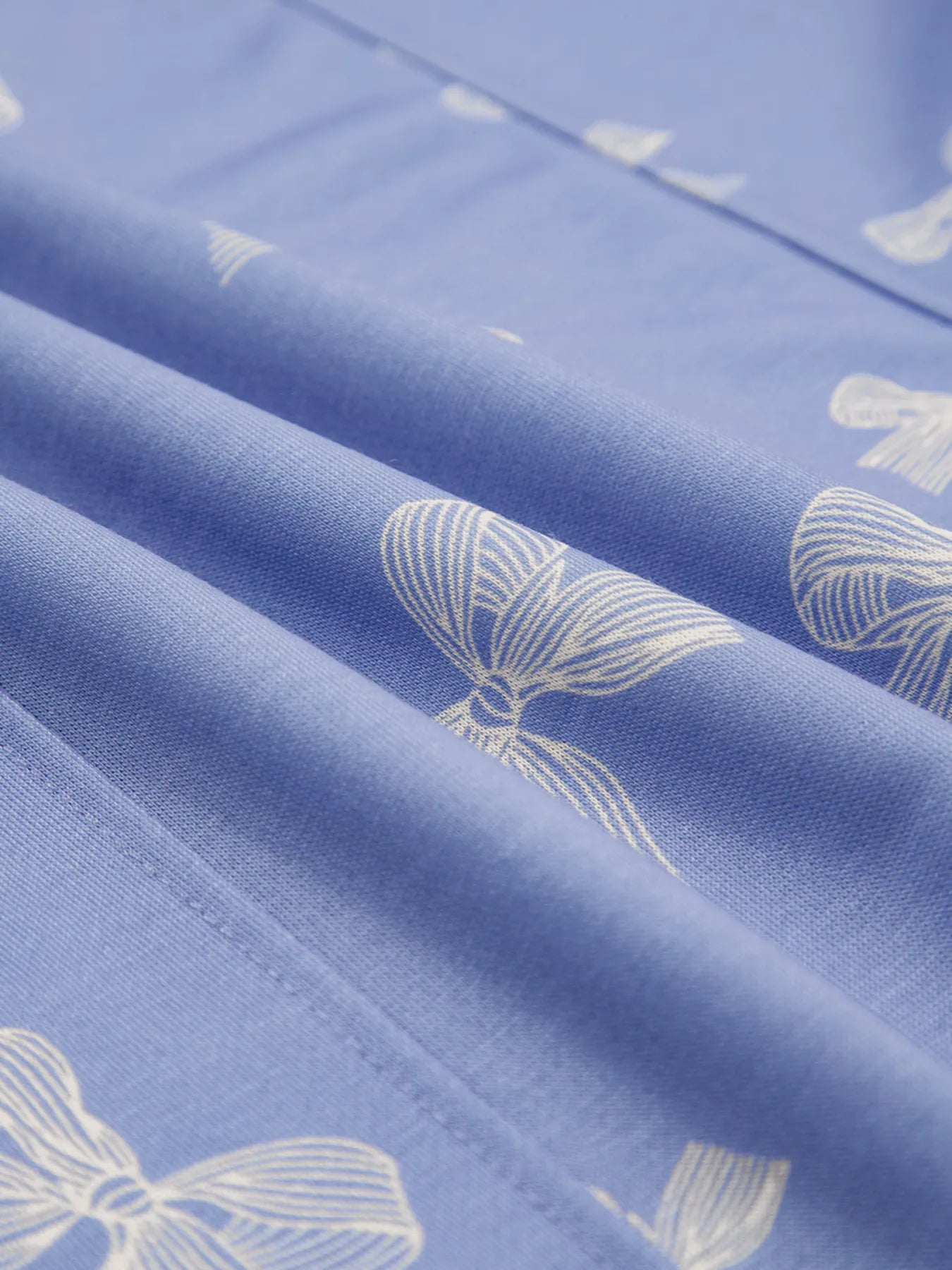 Bow Knot Print Crewneck Ruffled Sleeve Shift Mini Dress - adritiX