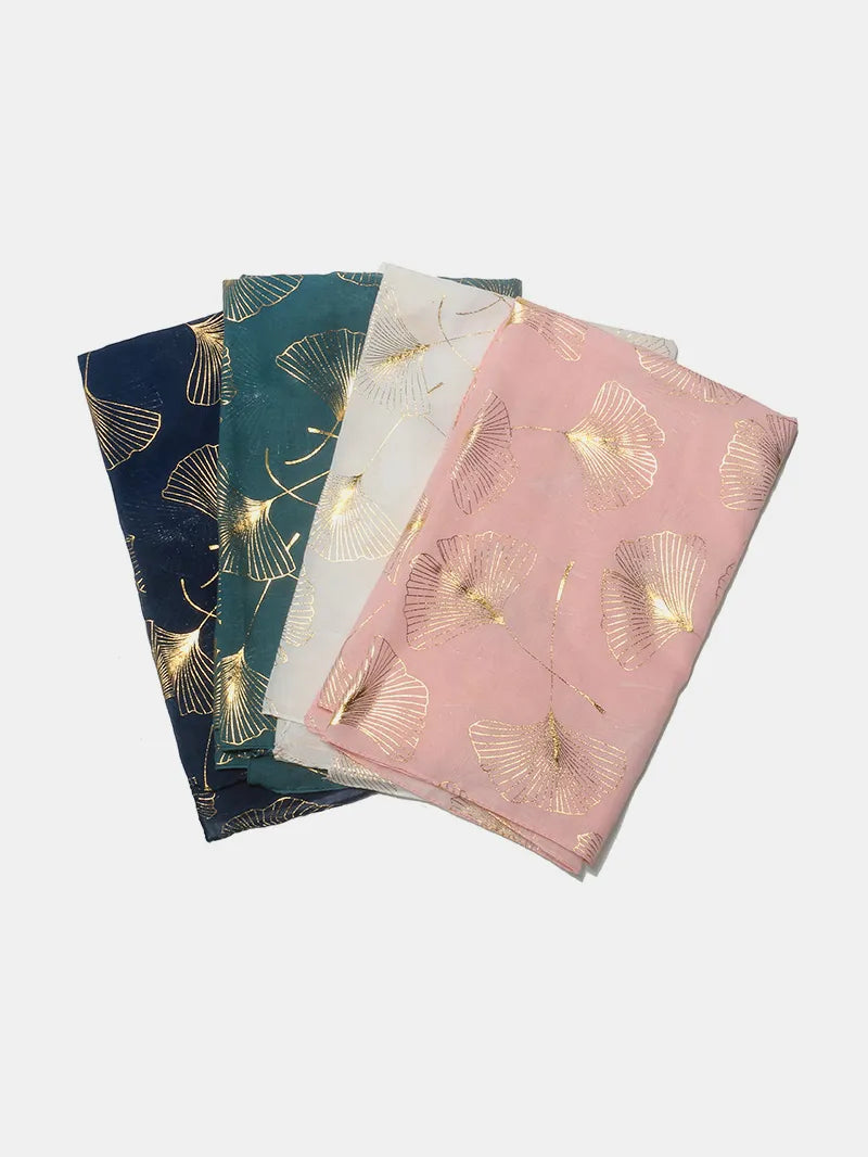 Ginkgo Leaf Polyester Scarf - adritiX