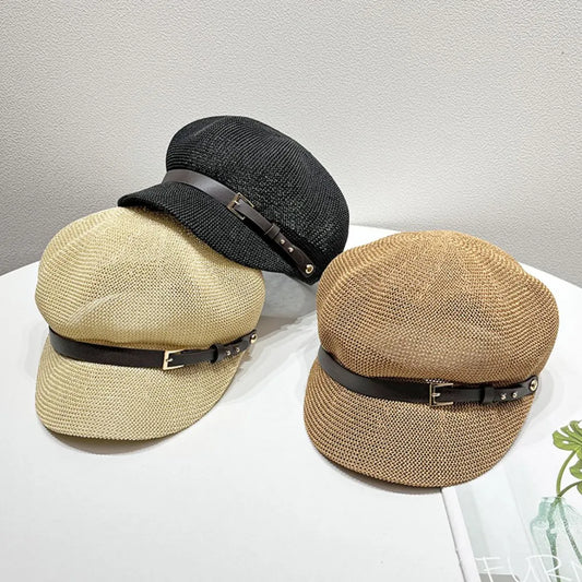 Straw Woven Buckle Hat - adritiX