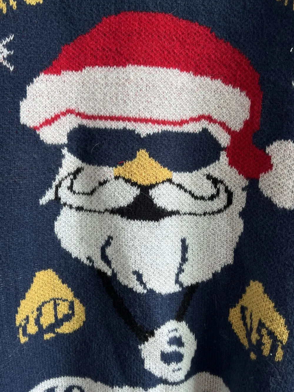 Santa Round Neck Long Sleeve Sweater - adritiX