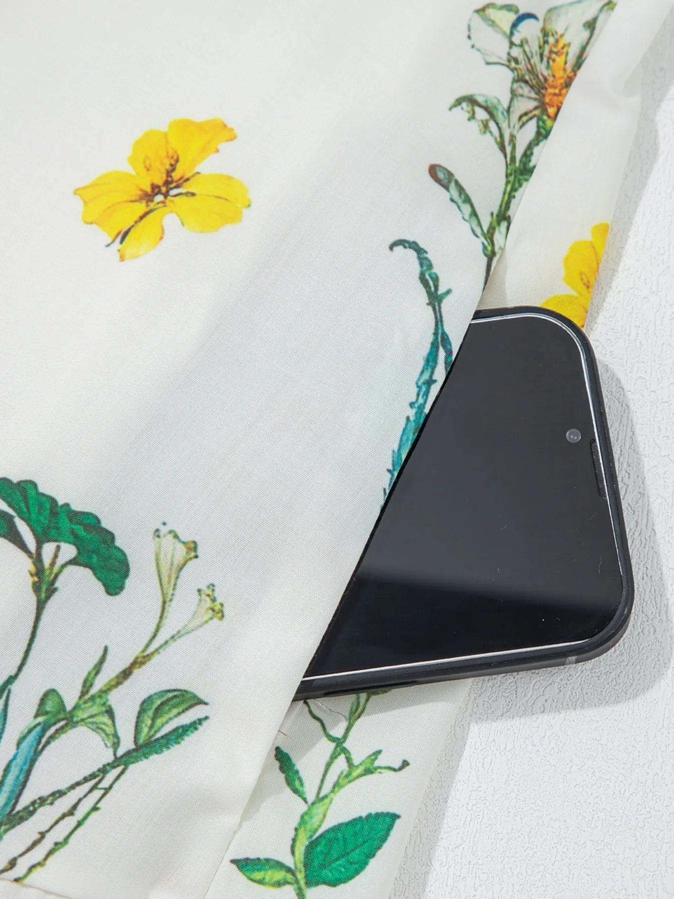 Floral Print Notched Short Sleeve Dress - adritiX