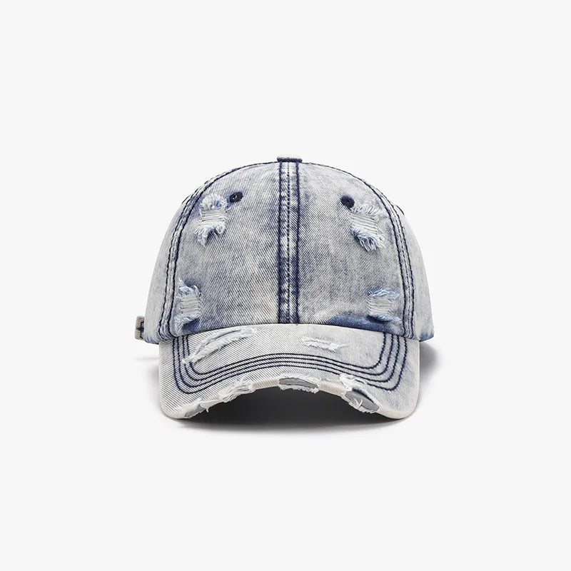 Distressed Cotton Baseball Cap - adritiX