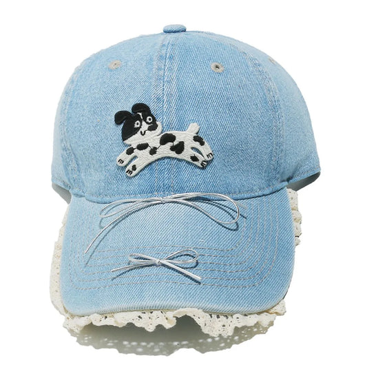 Dog Bow Adjustable Baseball Cap - adritiX