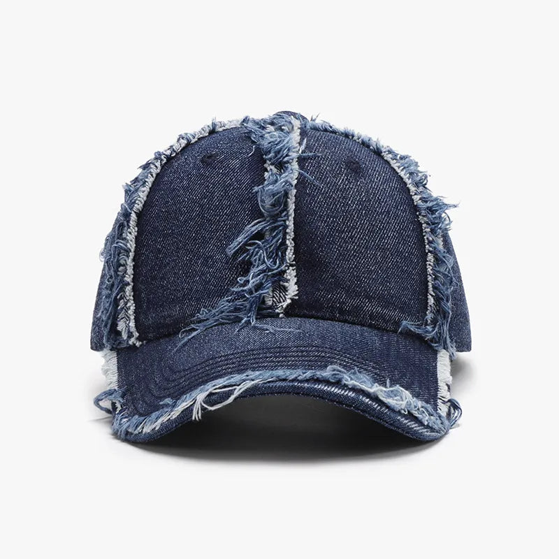 Raw Hem Cotton Baseball Cap - adritiX