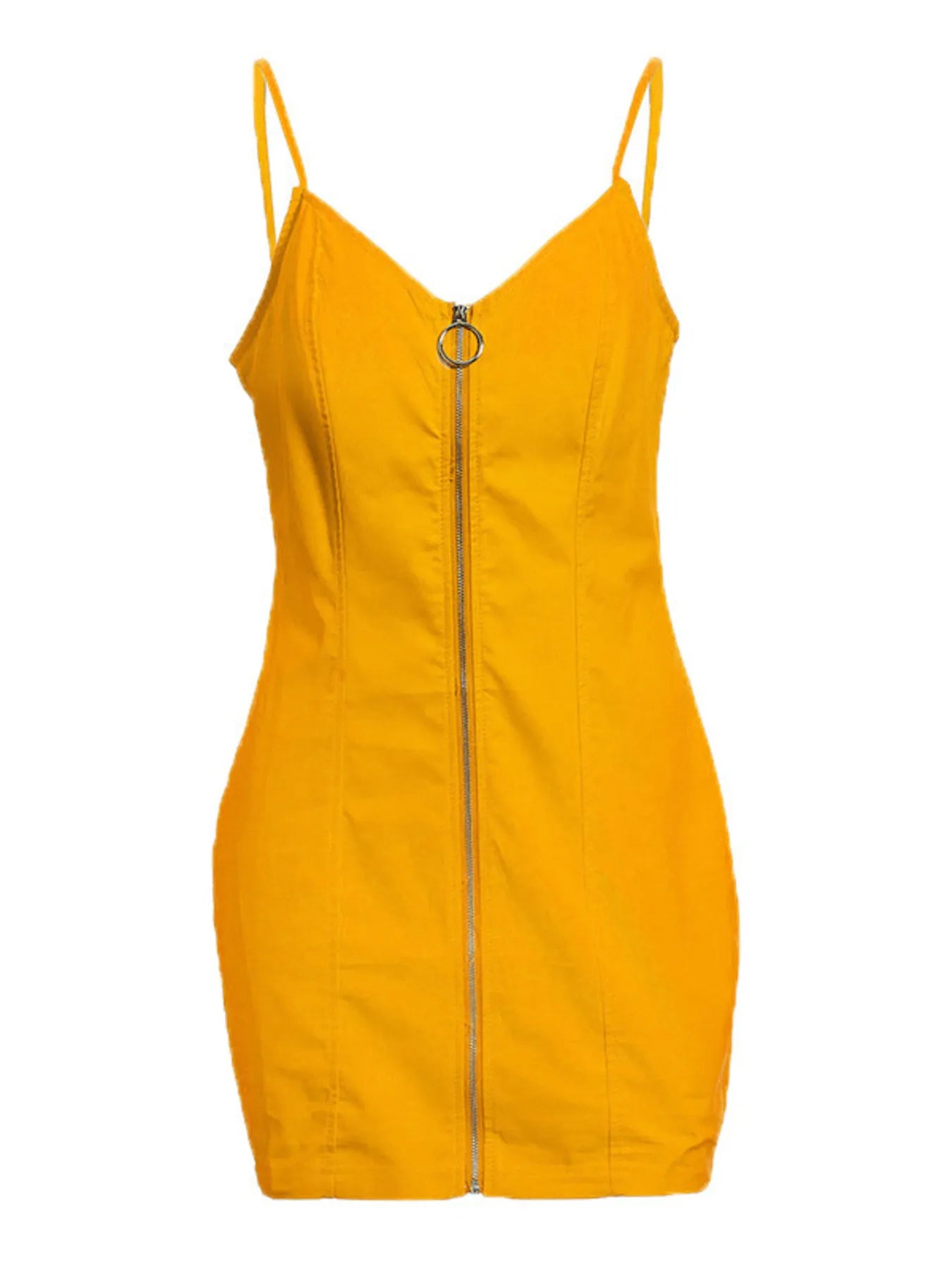 Full Size Zip-Front Bodycon Mini Dress Plus Size - adritiX