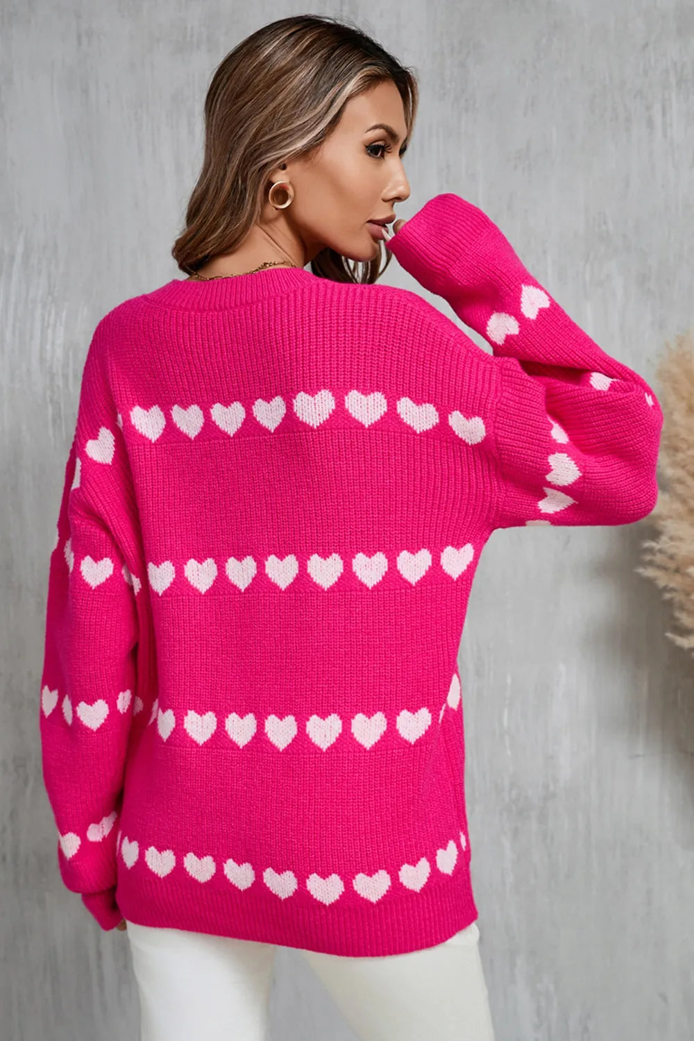 Elegant Angel Wings Heart Round Neck Long Sleeve Sweater - adritiX