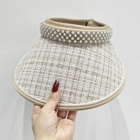 Pearl Detail Sunscreen Hat - adritiX