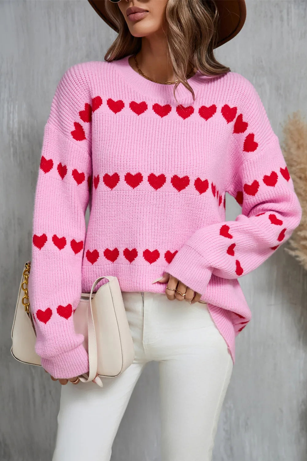 Elegant Angel Wings Heart Round Neck Long Sleeve Sweater - adritiX