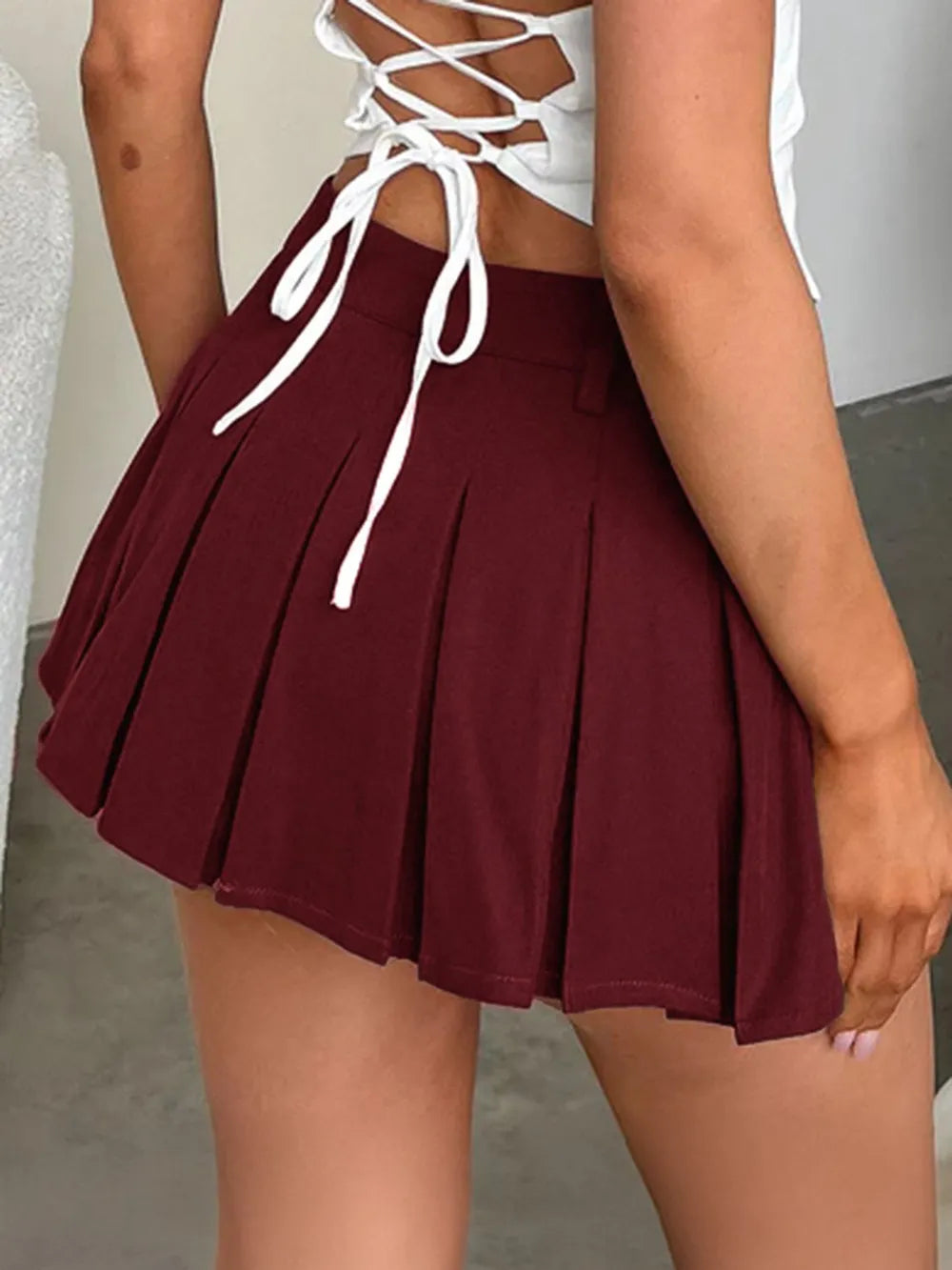 Devine Pleated Mini Skirt - adritiX
