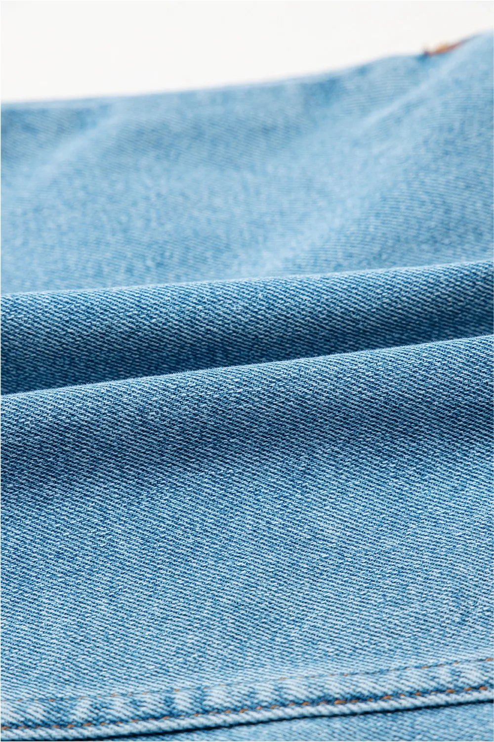 Acid Wash Bowknot Details High Waist Denim Skirt - adritiX