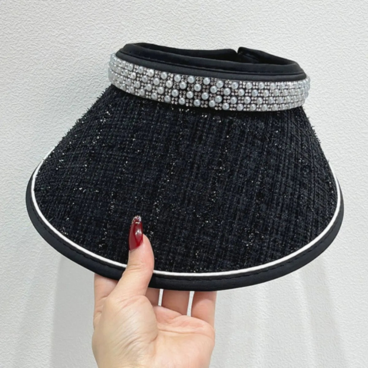 Pearl Detail Sunscreen Hat - adritiX