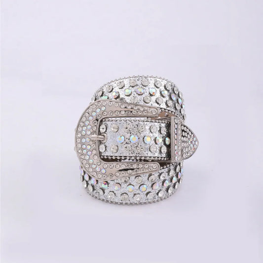 PU Leather Rhinestone Belt - adritiX