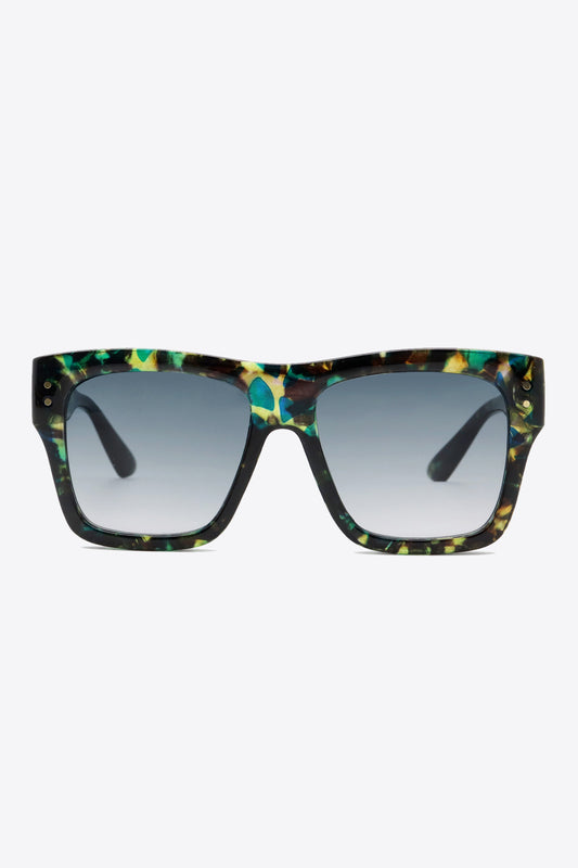 UV400 Patterned Polycarbonate Square Sunglasses - adritiX