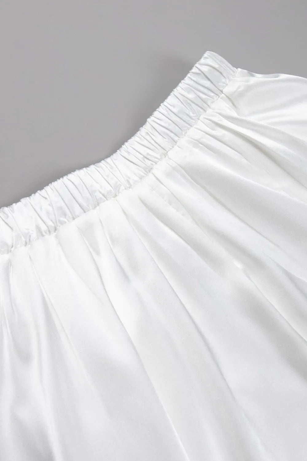 Back Elastic Waist Satin Minx Skirt - adritiX