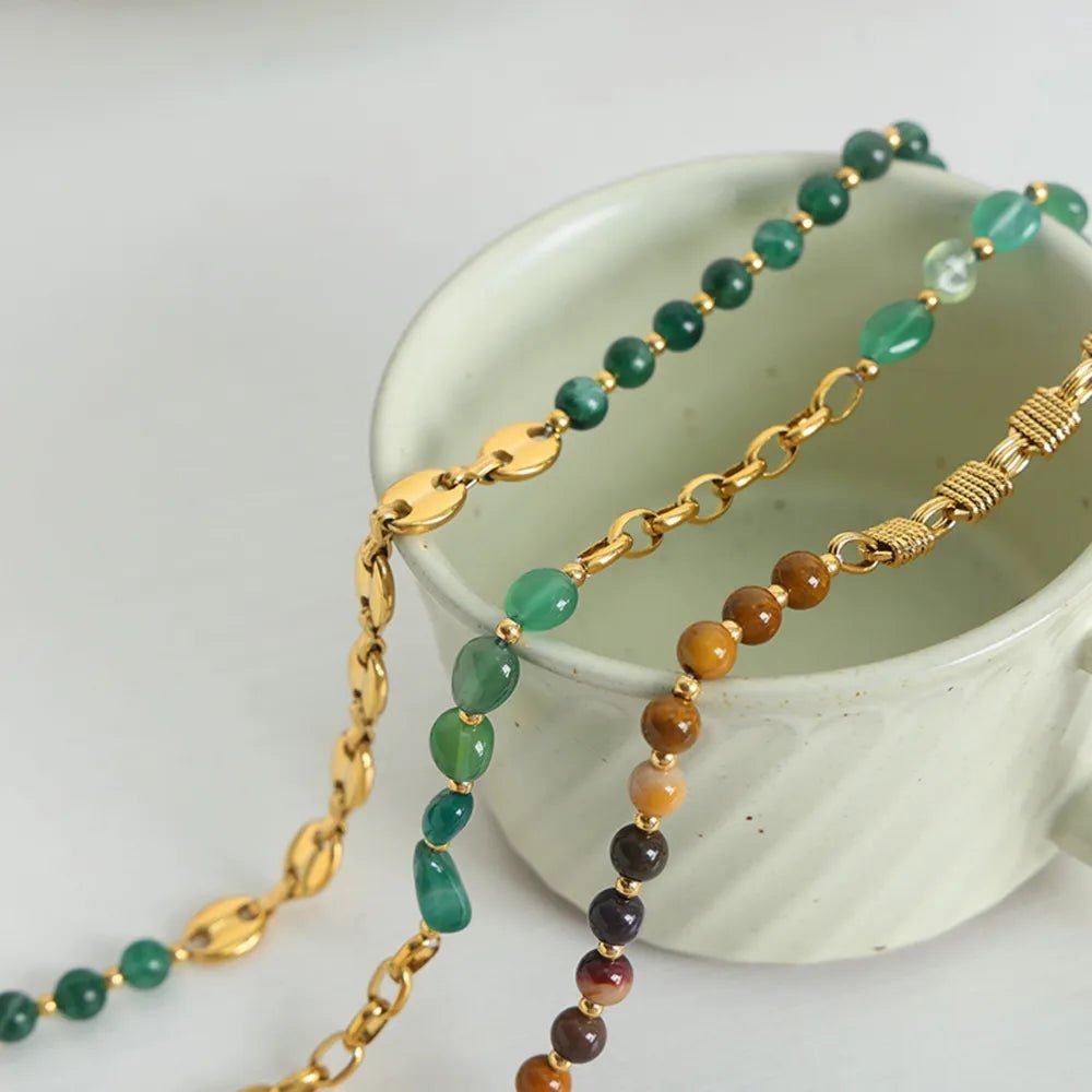 Beaded Titanium Steel Necklace - adritiX