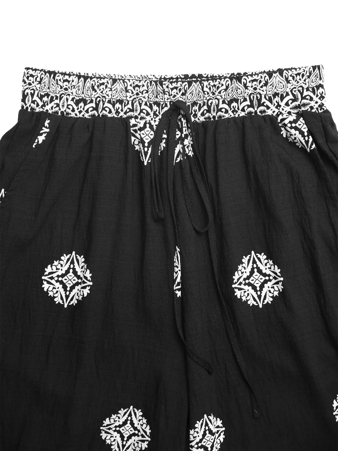 Boho Chic Wide Leg Pants with Vibrant Print for Effortless Style - adritiX