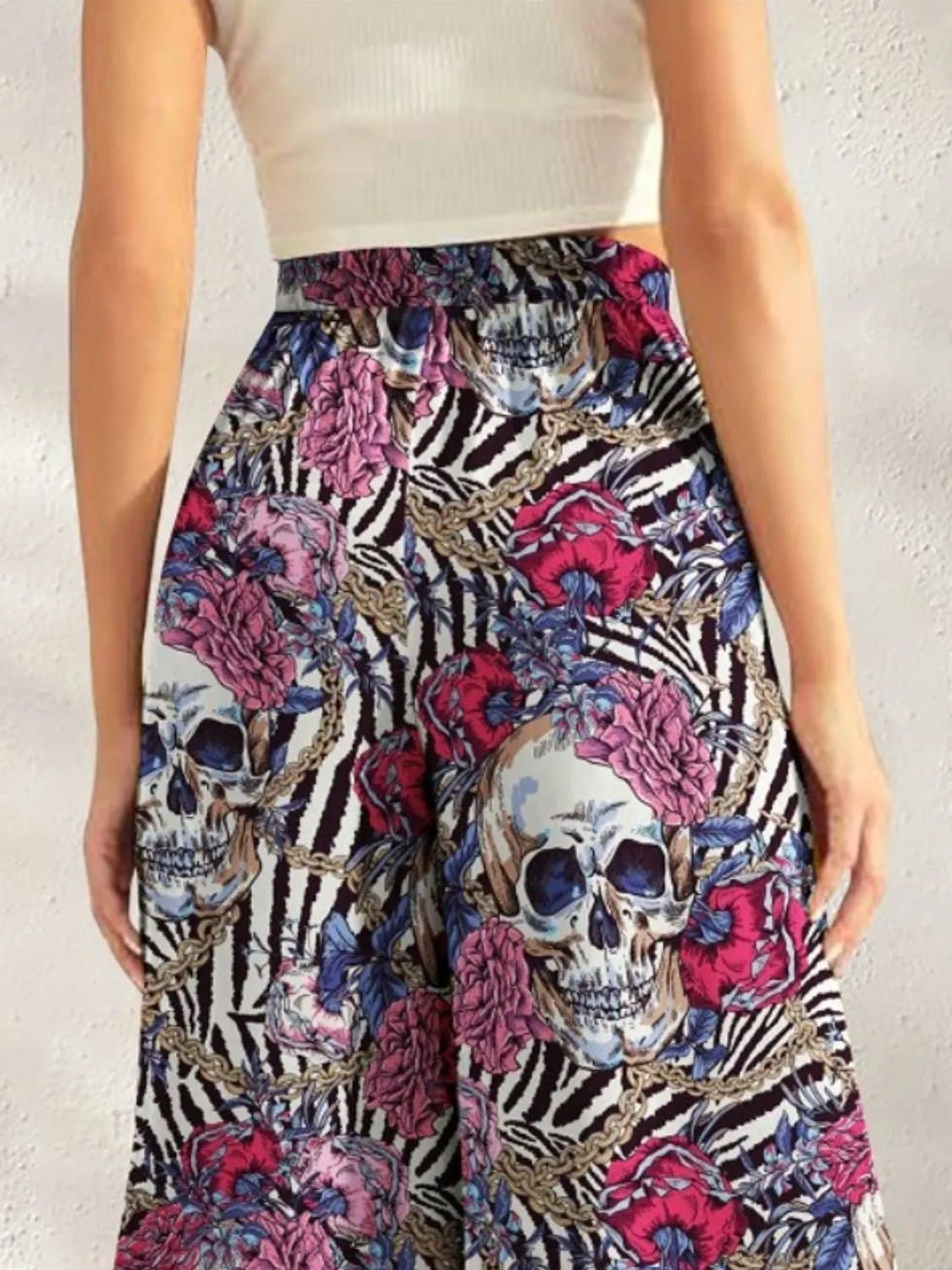 Bold & Beautiful Printed Wide Leg Pants - Effortless Elegance & Comfort - adritiX