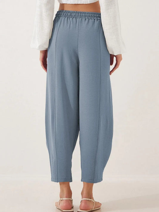 Bold & Cozy Plus Size Cropped Drawstring Jogger Pants - adritiX