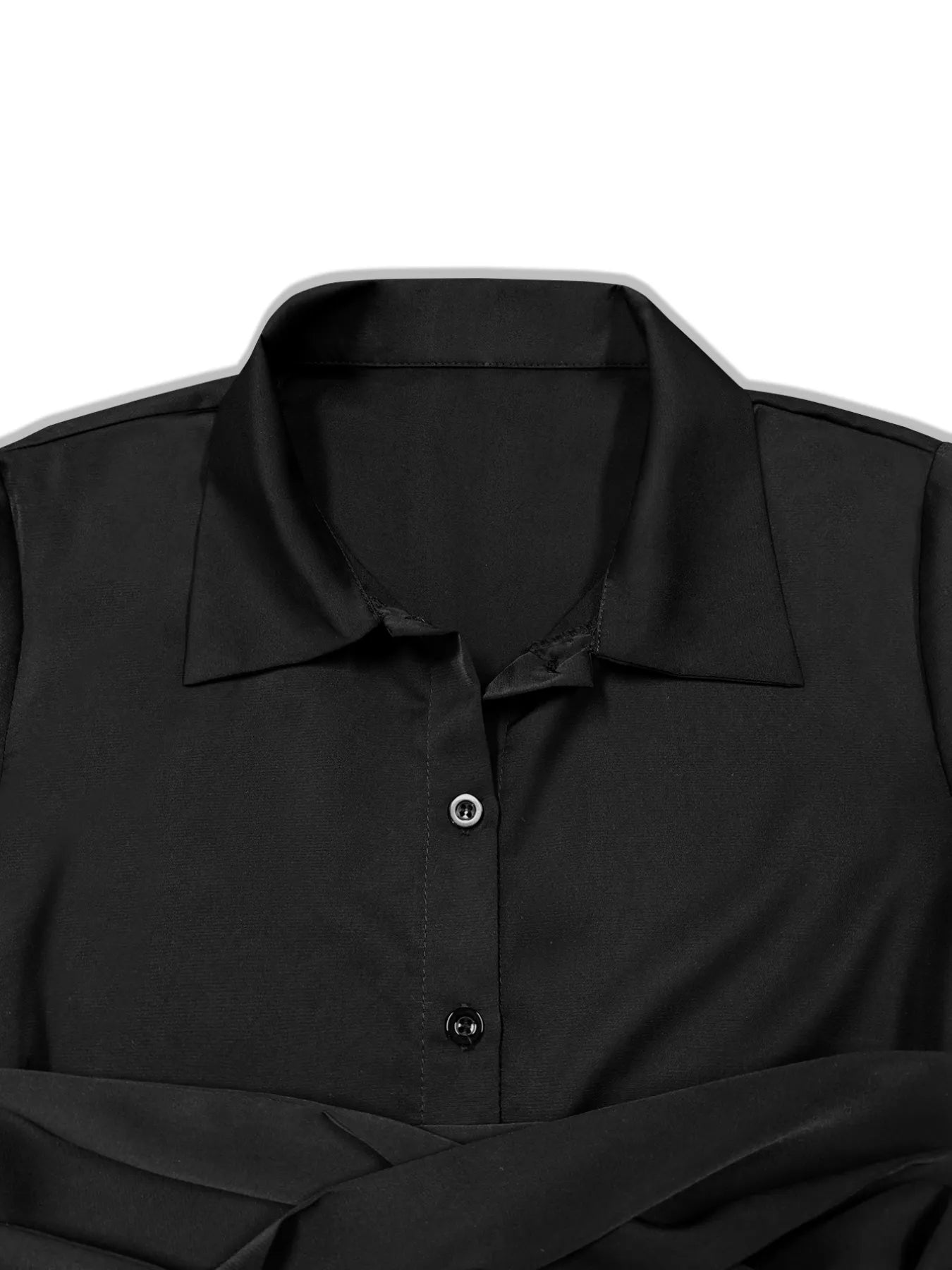 Button Down Belted Midi Shirt Dress - adritiX