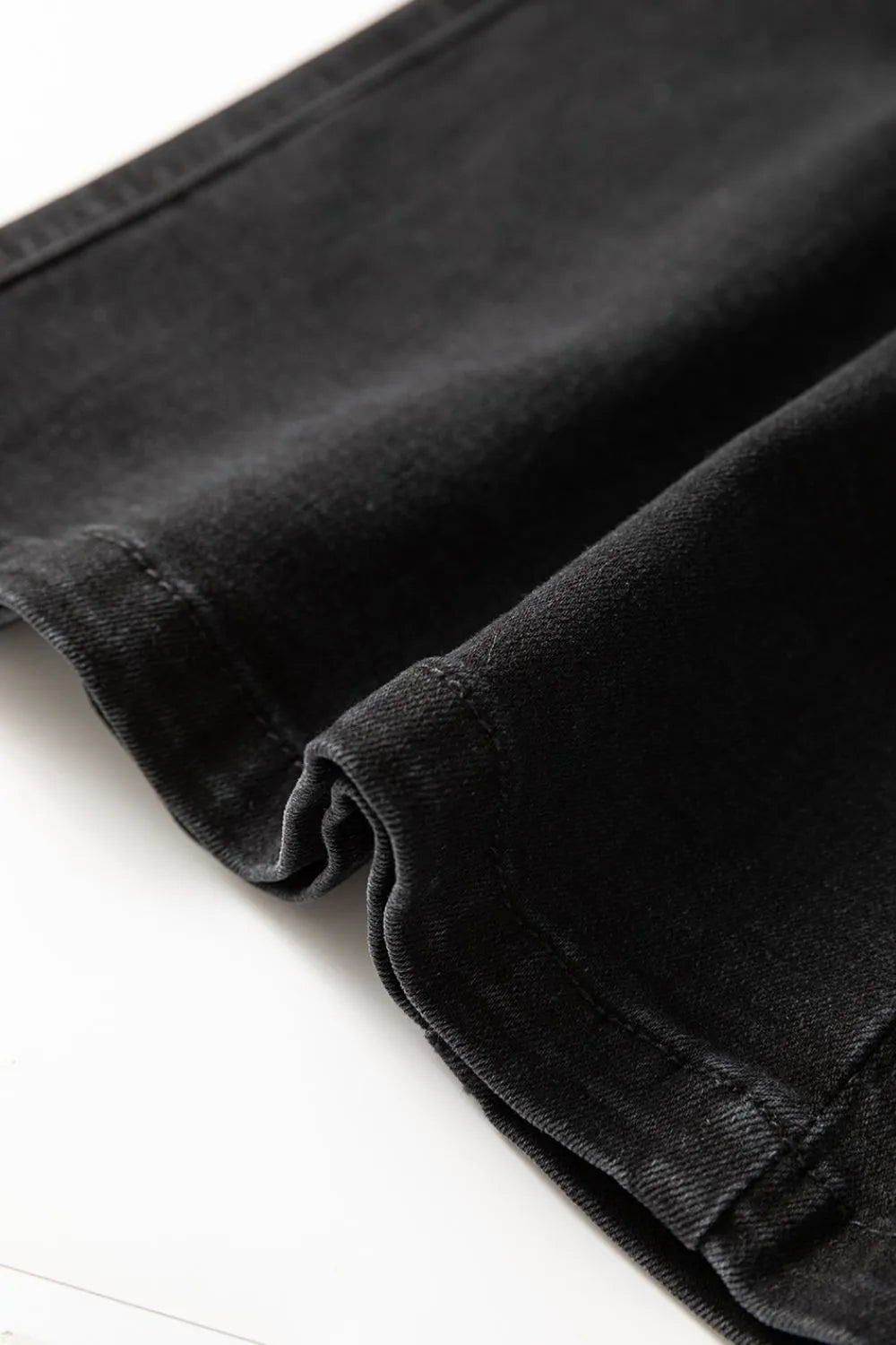 Button Fly Side Split Denim Midi Skirt - adritiX