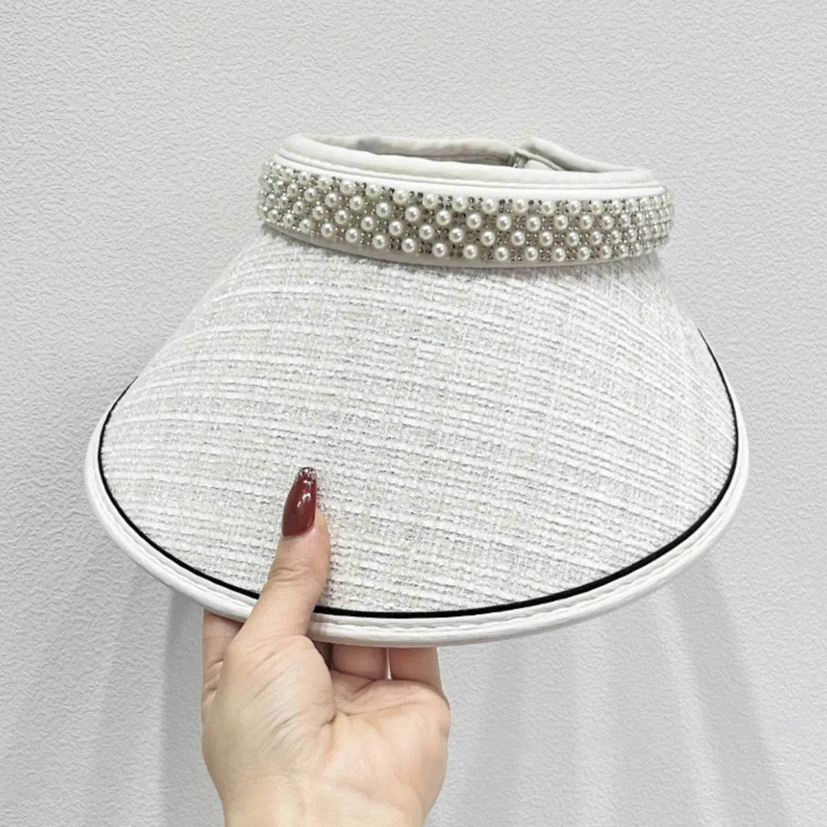 Pearl Detail Sunscreen Hat - adritiX
