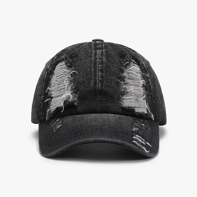 Distressed Cotton Baseball Cap - adritiX