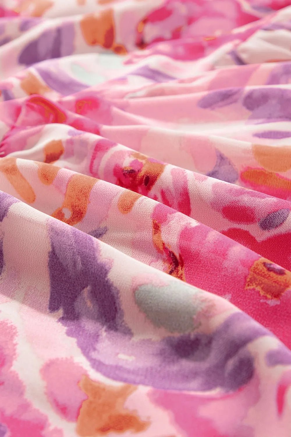 Floral Print Shirred One Shoulder Maxi Dress - adritiX