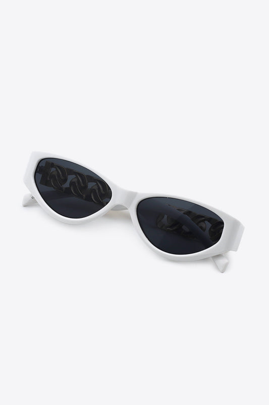 Chain Detail Temple Cat Eye Sunglasses - adritiX