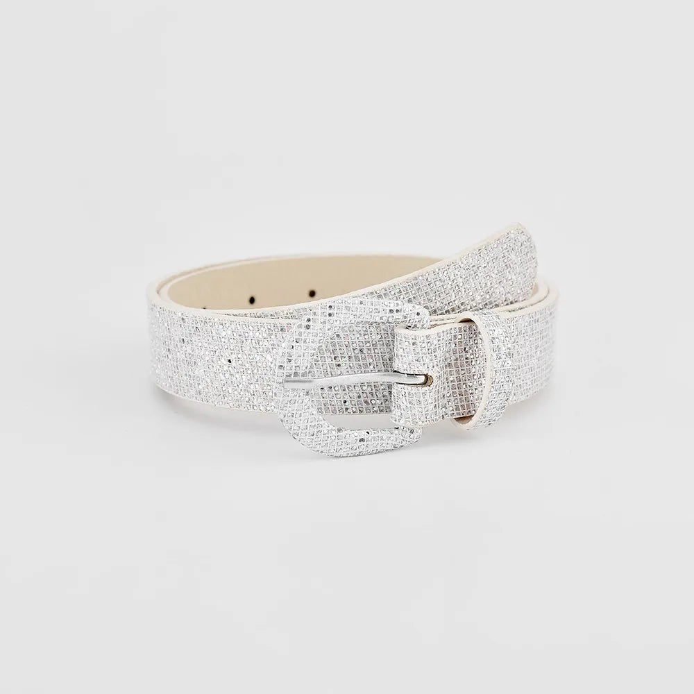 Sequin PU Leather Belt - adritiX