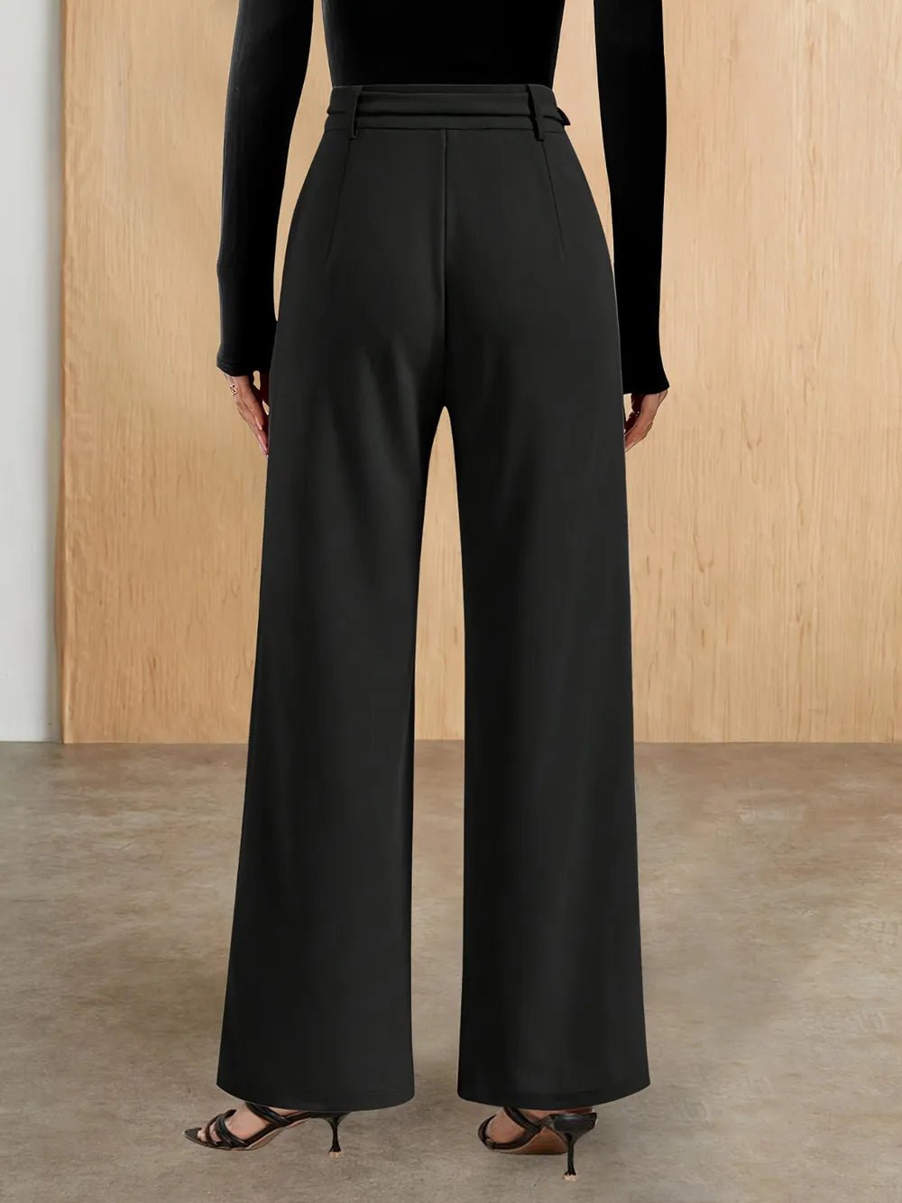Chain Detail High Waist Pants - adritiX