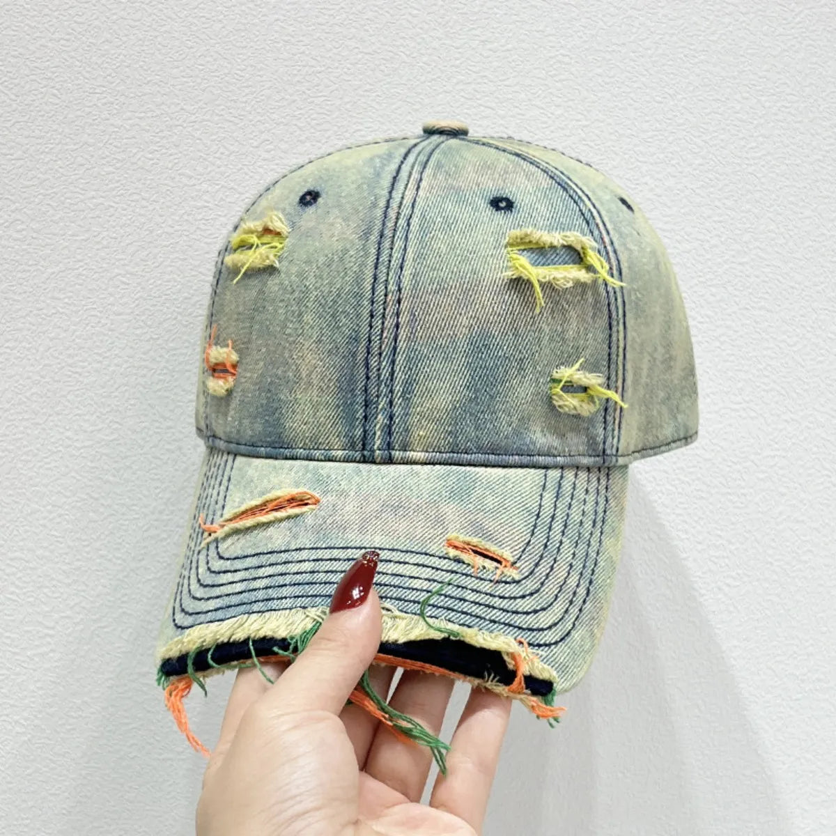 Distressed Adjustable Baseball Cap - adritiX