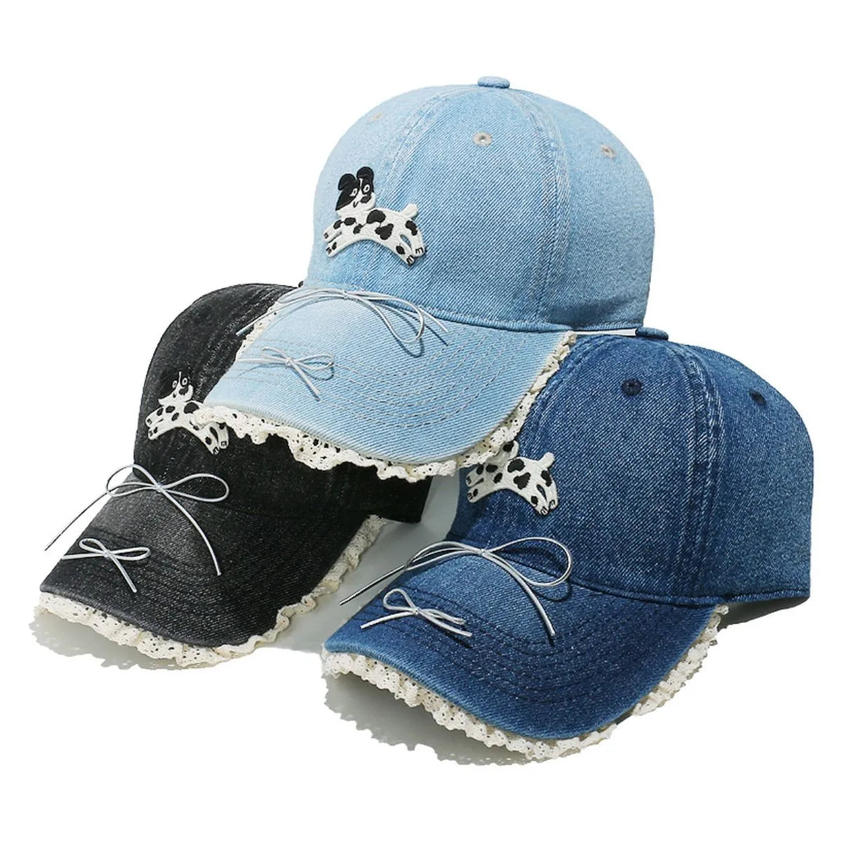 Dog Bow Adjustable Baseball Cap - adritiX