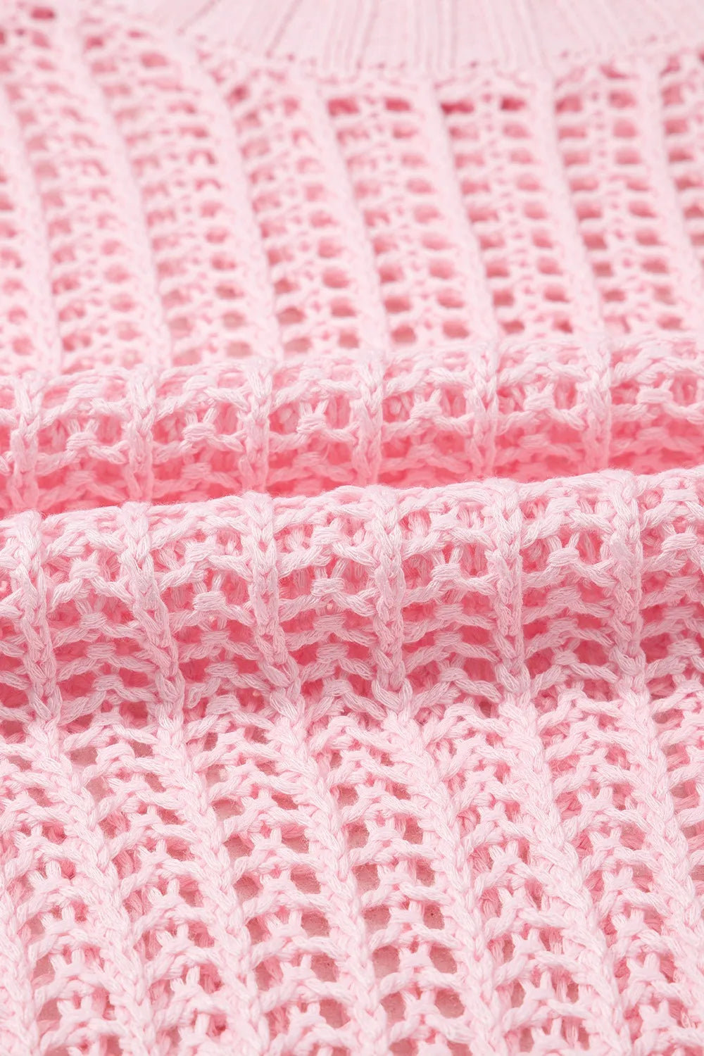 Hollow-out Crochet Side Tied Short Sleeve Knit Cover Up - adritiX