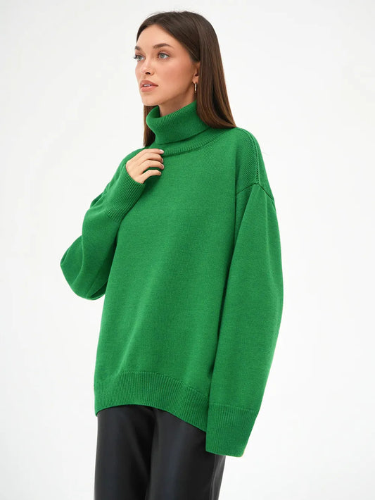 Turtleneck Long Sleeve Sweater - adritiX