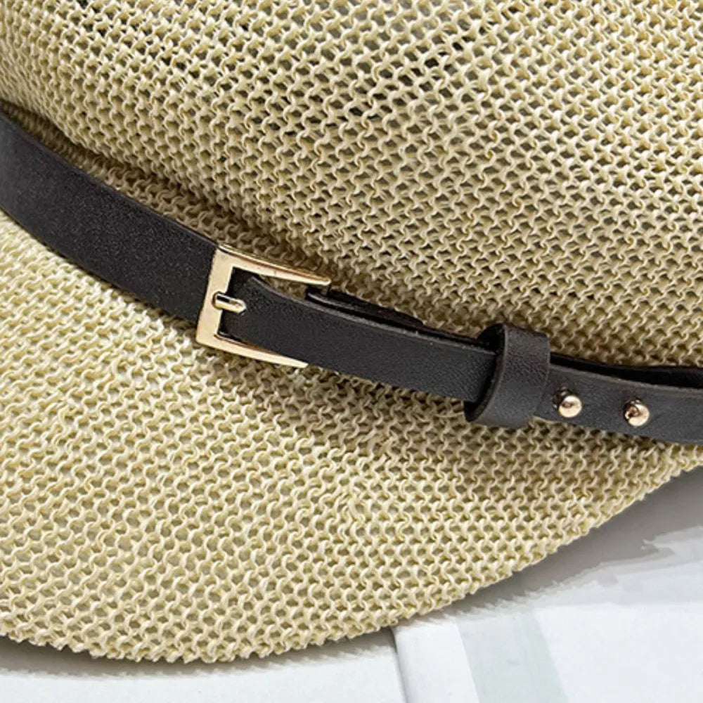 Straw Woven Buckle Hat - adritiX