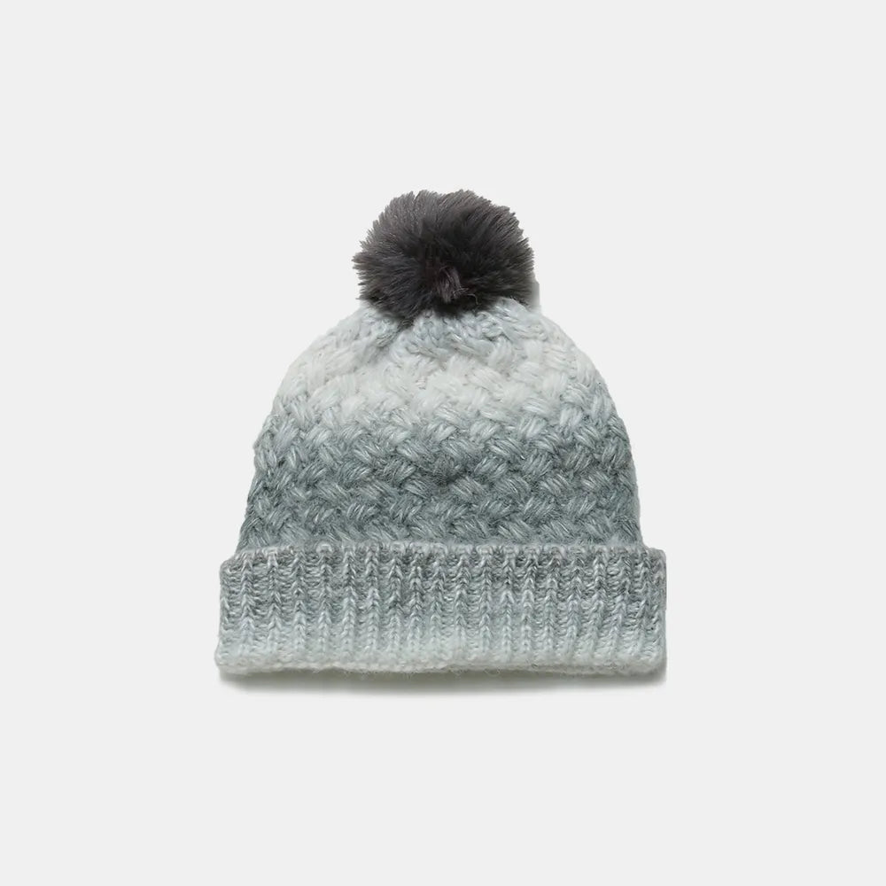 Gradient Knit Hat with Pompom - adritiX