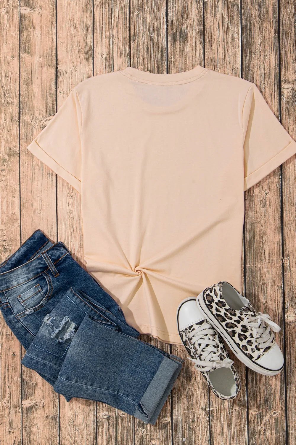 Elegant Sequin Rodeo Graphic Crewneck Tee - adritiX