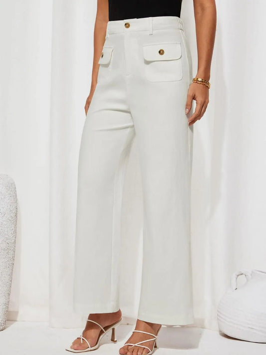 Elevate Your Style High Waist Wide Leg Pants for Effortless Elegance - adritiX