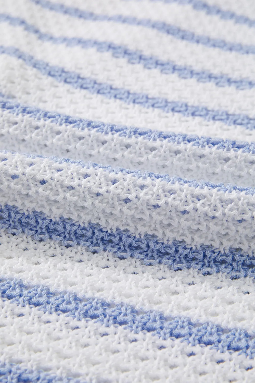 Stripe V Neck Gold Buttons Elegant Sweater Vest - adritiX