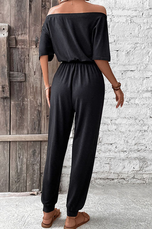 Elegant Perfee Off-Shoulder Jumpsuit with Pockets - adritiX